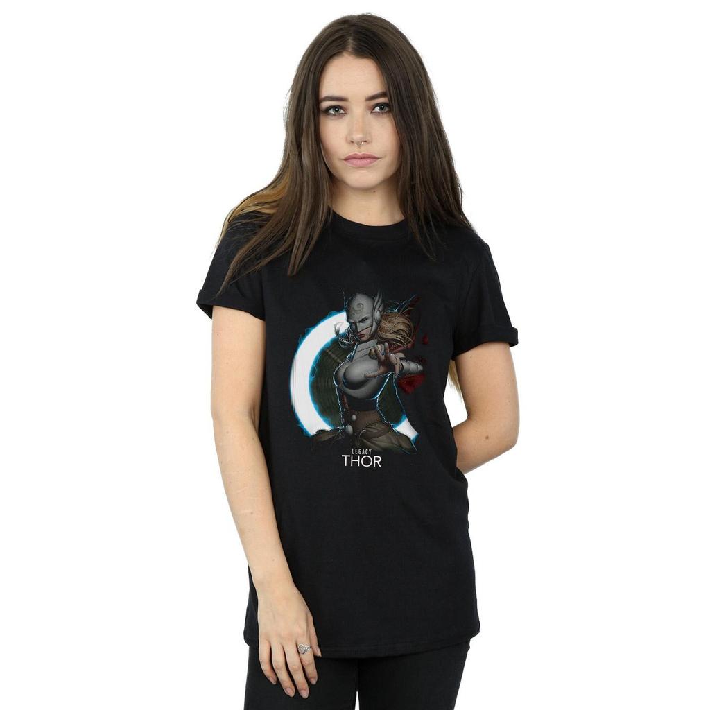 Marvel Womens/Ladies Female Legacy Thor Cotton Boyfriend T-Shirt