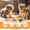 Plush Mouse Interactive Toy,Electric Cat Toy-LED Lights,  Squeaky Sounds, USB Rechargeable, Soft Fabric Material