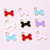 20pcs 12x13mm Enamel Bone Charms Pendant Small Cute DIY Jewelry Making Accessories for Bracelet Earrings Keychains 