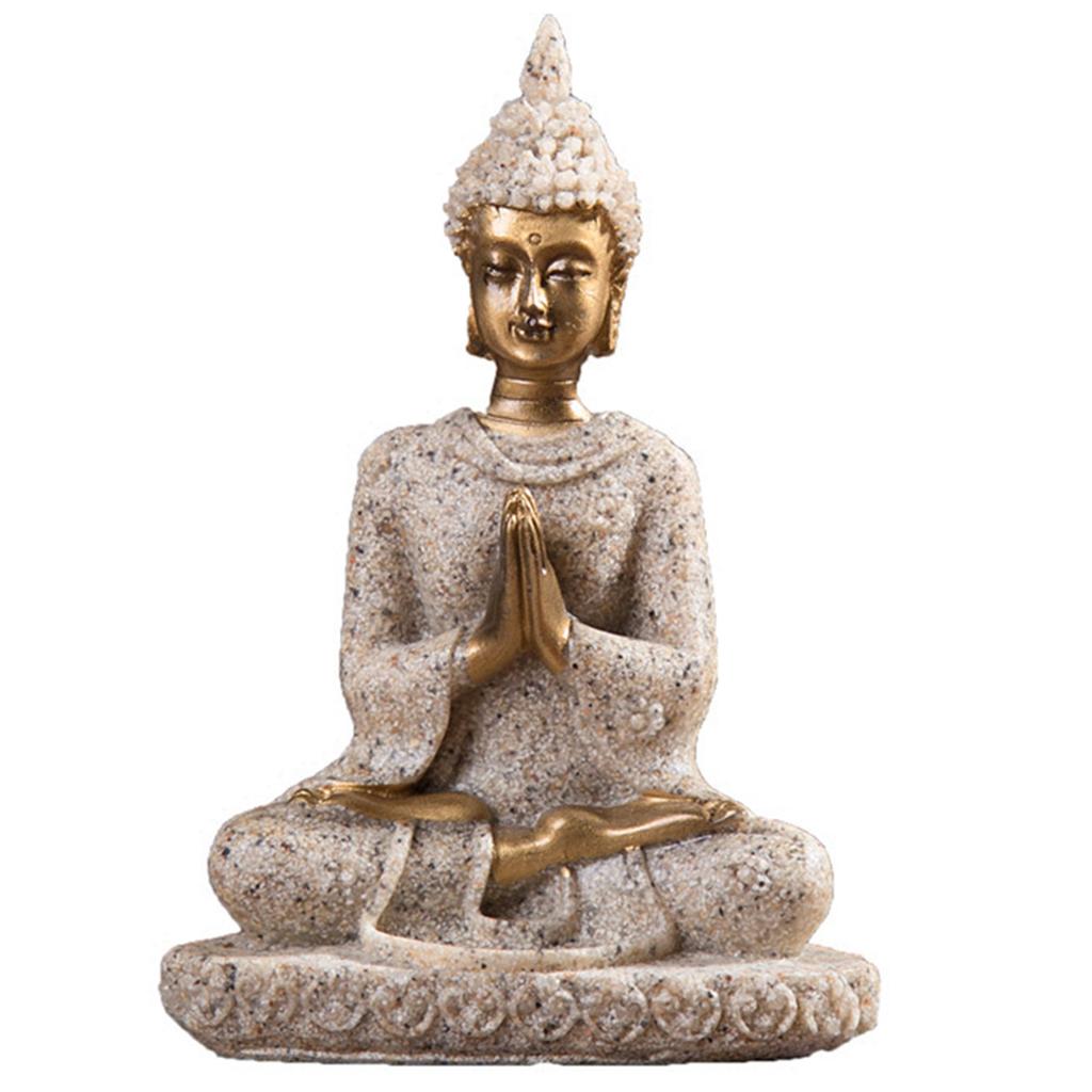 Thailand Buddha Statue Sculpture Table Art Home Room Decoration Suitable for Office Wine Cooler Decor