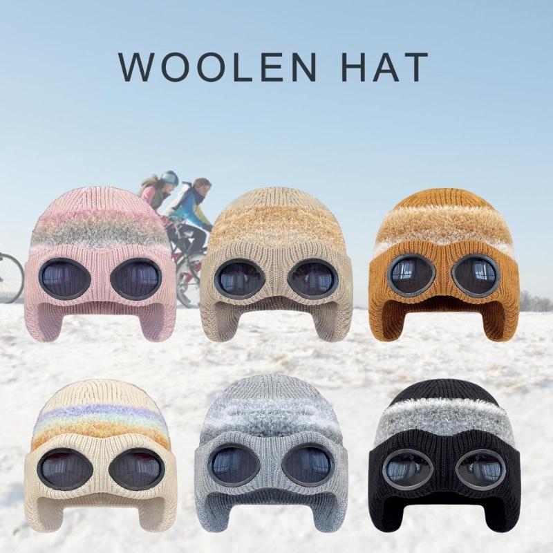 Pilot Sunglasses Knitted Hat Stylish Warm Soft Comfortable Hat Fashion Hat for Winter Warmth and Fashionable