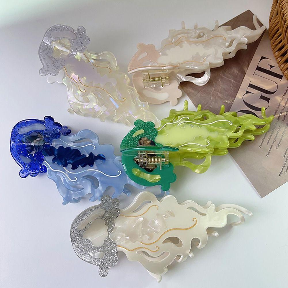 1Pcs Marine Life Hair Claw Shark Hair Accessories Durable Jellyfish Hair Clip  Women Girls