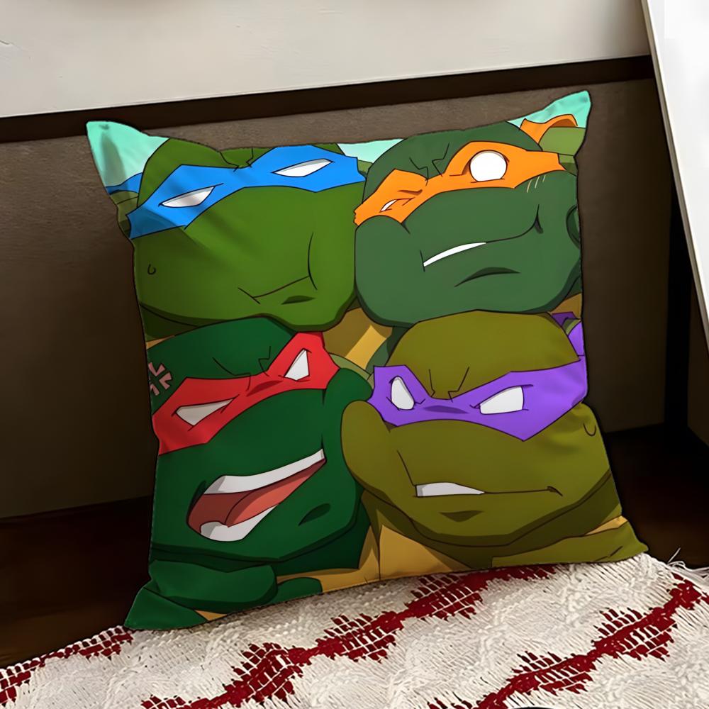 Teenage Mutant NNinja Turtles Cushion Cover Reversible Soft Durable Pillow Cover Home Car MultiScene Use for Daily Comfort