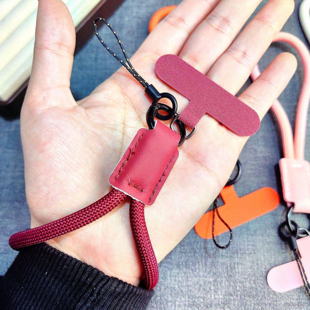 Trendy Miu-Style Woven Multi-Functional Phone Lanyard and Wristlet Charm