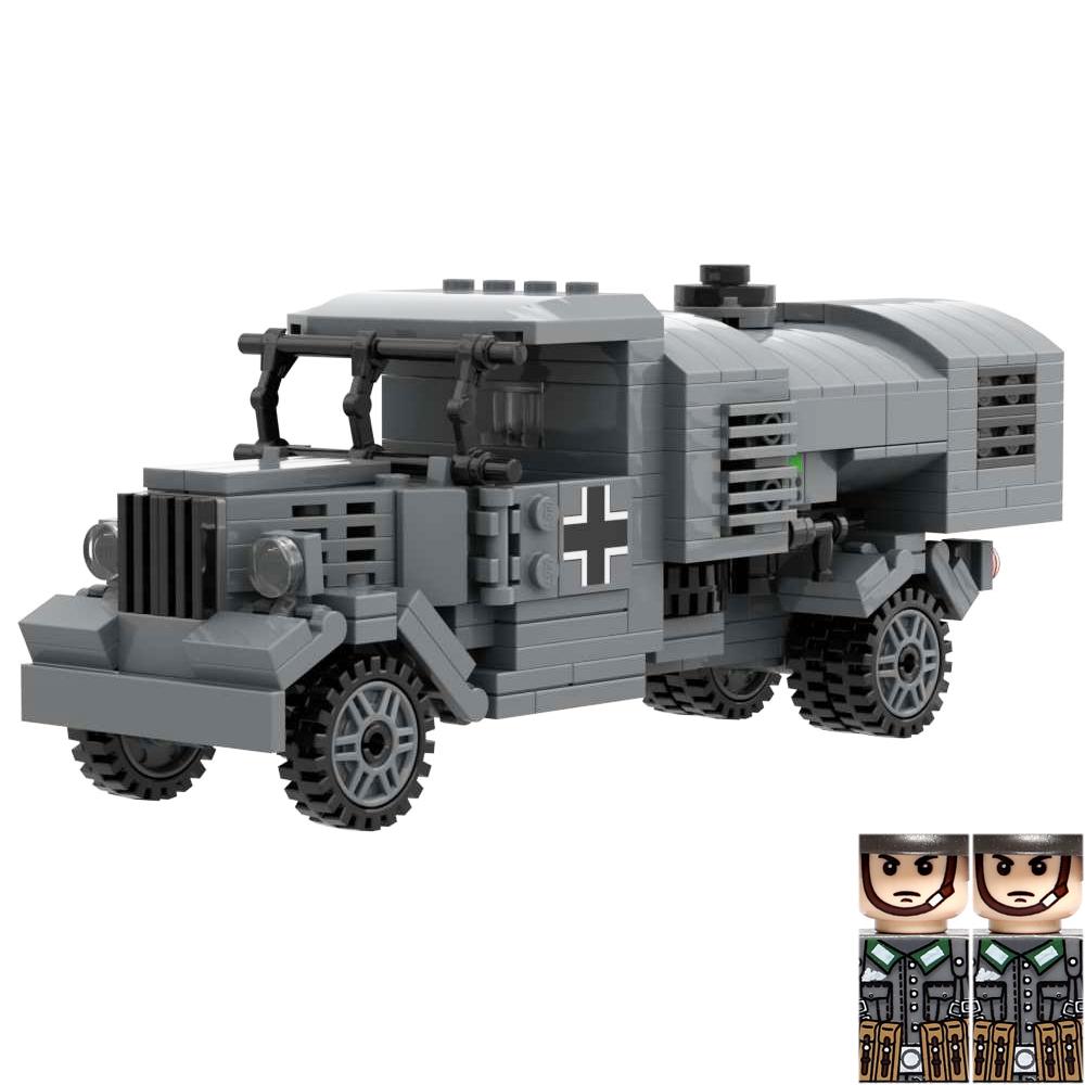 Military Weapons Building Blocks Toy WW2 Truck M35A2 M923 GMC CCKW M3A1 Half Track Personnel Carrier 2 Soldiers War Bricks Gifts