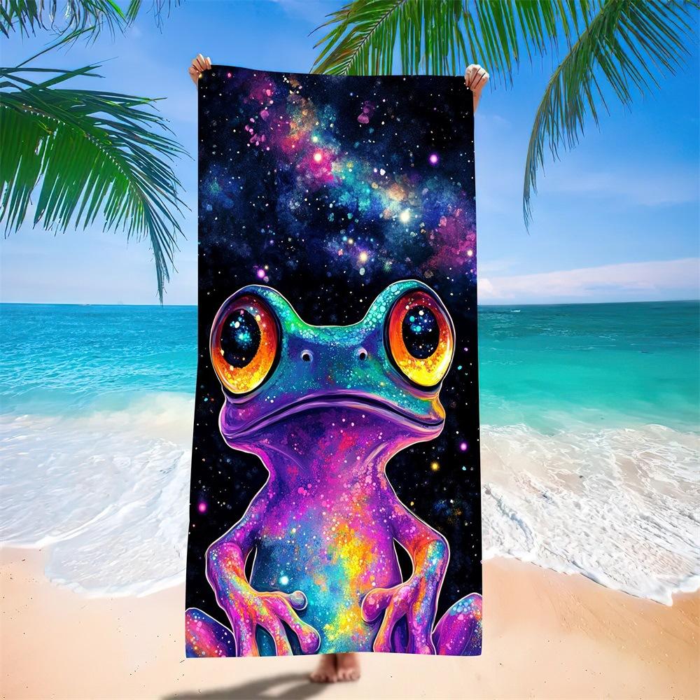 Popular And Interesting Frog Beach Towels, European And American Microfiber Bath Towels 140x70