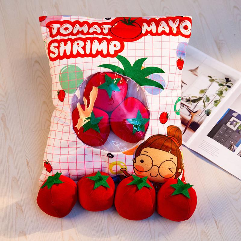 Cartoon Snack Bag Plush Pillow With Animal Shapes For Office Decor And Cozy Comfort