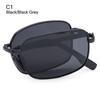 Portable Folding Sunglasses For Men Women Fashion Square Metal Frame Sunglasses Night Vision Eyewear Driving Glasses