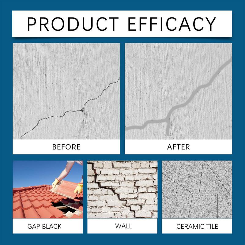 Cement Crack Filler Liquid Concrete Crack Filler Waterproof Concrete Bonding Agent Quick-Drying Sealing Adhesive For Sealing