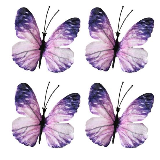 4 Pcs 3D Butterfly Wall Stickers Colorful Butterflies Wall Decal Removable Wall Art Murals for DIY Crafts Home Office Party Bedroom Decoration