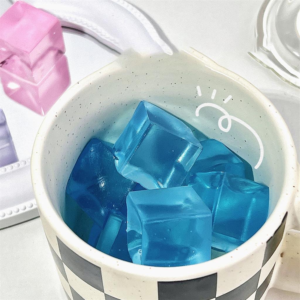 Squeeze Ice Block Toy Miniature Simulation Blue Ice Block Stress Reilef Summer Reusable Squeeze Toy