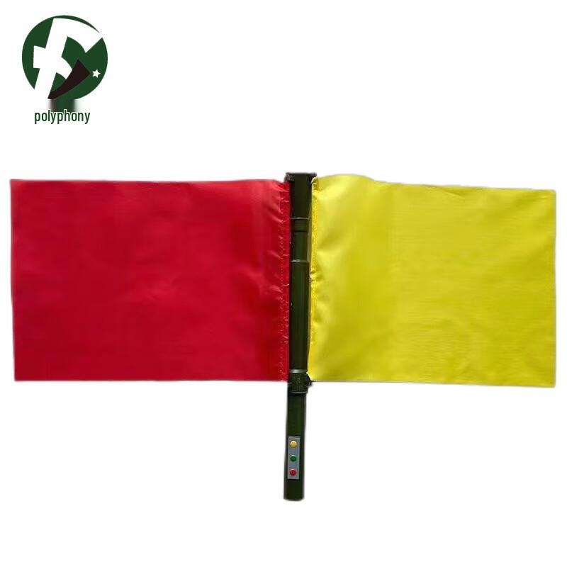 Three-Color Flashing Command Hand Flag with Horn