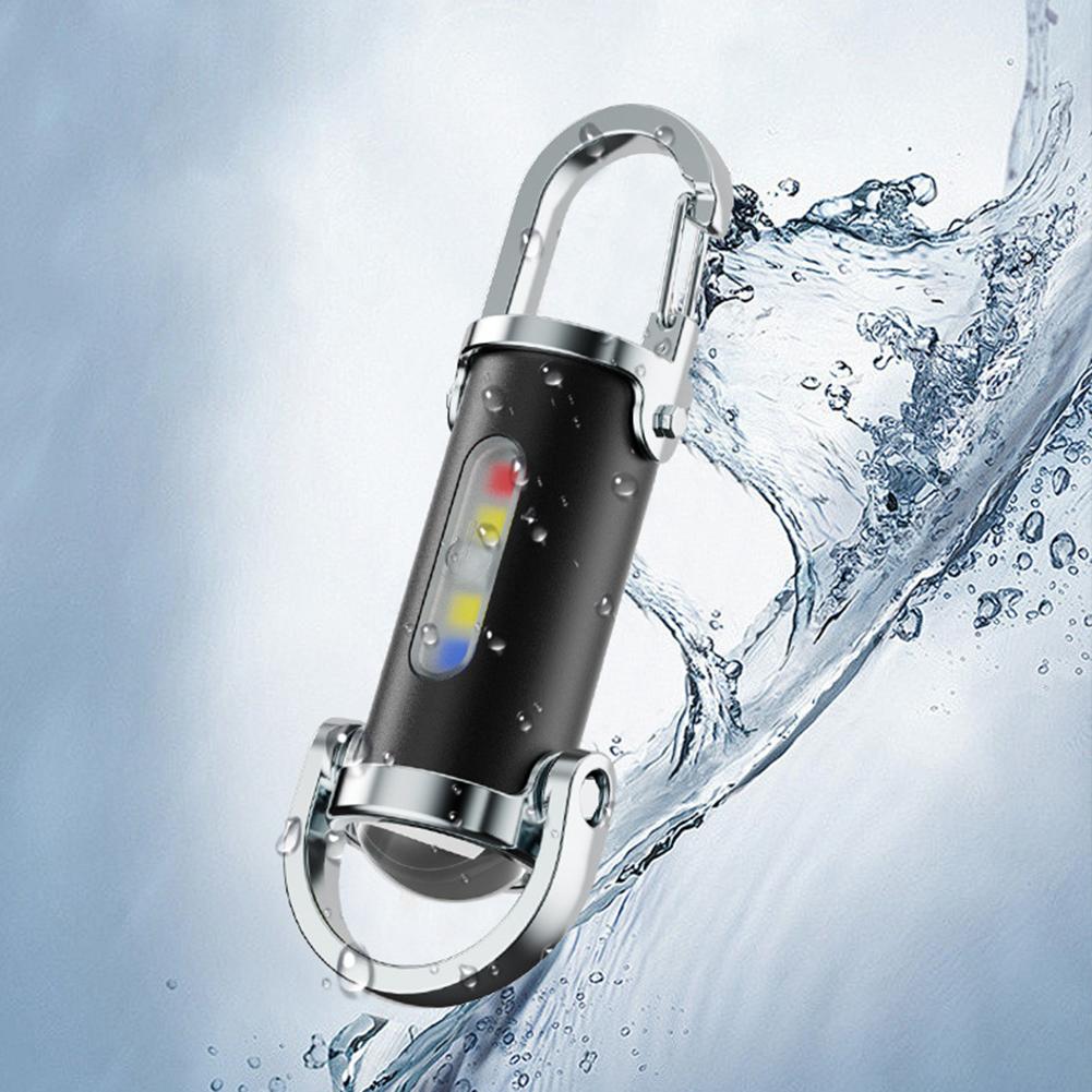 COB Camping Lamp Keychain Light Keychain Flashlight Small Keychain Light Pocket Flashlight for Camping Hiking & Emergency