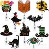 Witch Easy Pull Button Embroidery Cloth Sticker Ghost Cat Crocodile Clip Patch Sticker Halloween Theme Embroidery Chapter Boy Black Bat