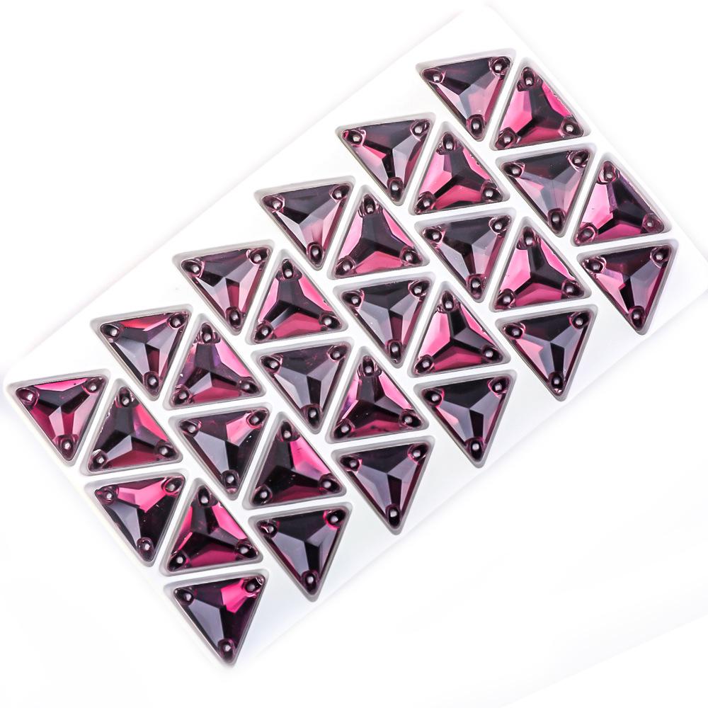 5Pcs High Quality Triangle Color Ab Flat Button Hand Sewn Diamond Glass Crystal Button Clothing Accessories With Diamond Wedding Dress Auxiliary