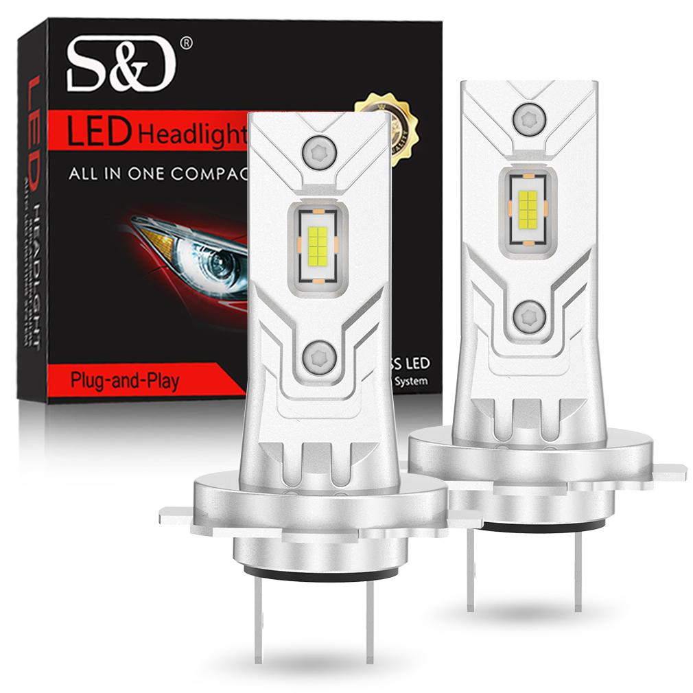 

2 шт. H7 CSP светодиодные фары мини-безвентиляторные фары противотуманные фары 20000 лм автомобильные беспроводные фары H4 9003 HB2 автомобильные фары Plug & Play 6500K H7