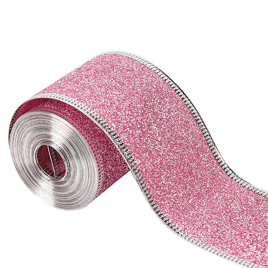 2inch x 90 Yards Christmas Wired Edge Ribbon Versatile DIY Xmas Decoration Elegant for Gift Wrapping Lightweight Accessories