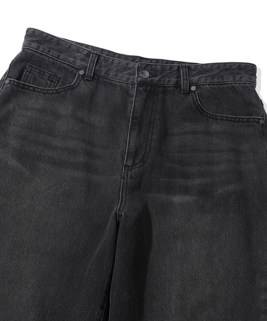 CGP Wide Fit Summer Denim Pants - Washed Black