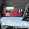 Driving Organizer for Car Sun Visor, Pen Business Card Holder Organizer, Ticket Essentials Storage Pouch, Sunglasses Clip Stowing Tidying Accessories