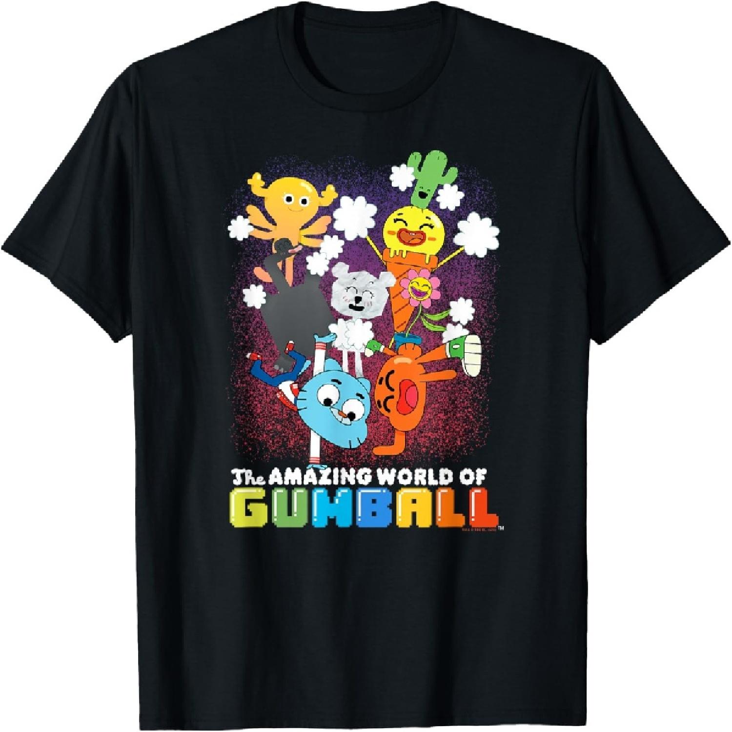 Удивительный мир Гамбола Цветные Персонажи Мультфильм Футболка XXXXXL разноцветный