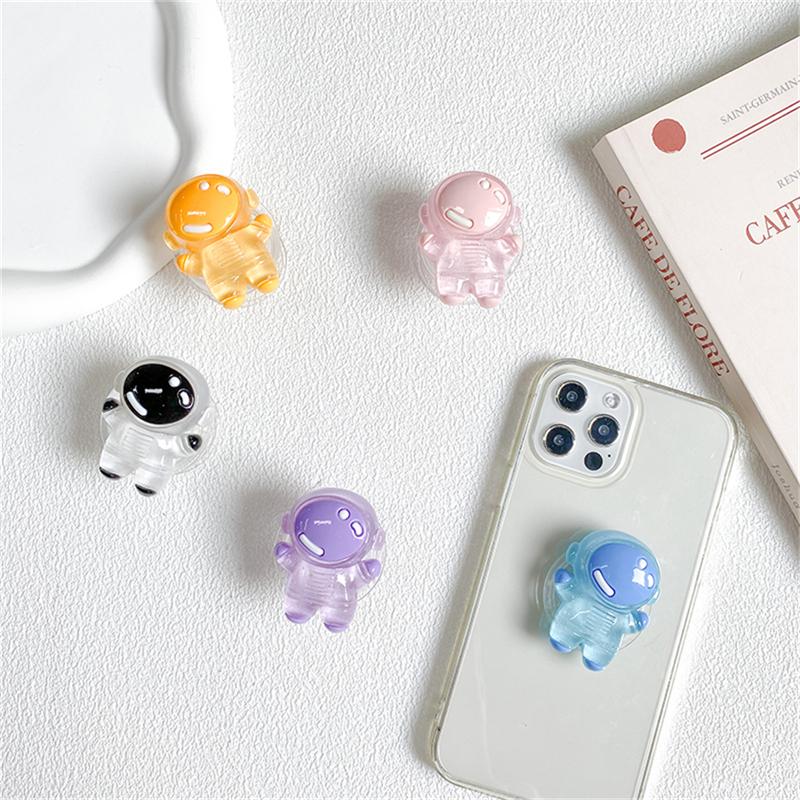 Cute Luminous Astronaut Bracket Phone Grip Tok Griptok Holder Ring For iPhone Universal Accessories Phone Stand Holder Support
