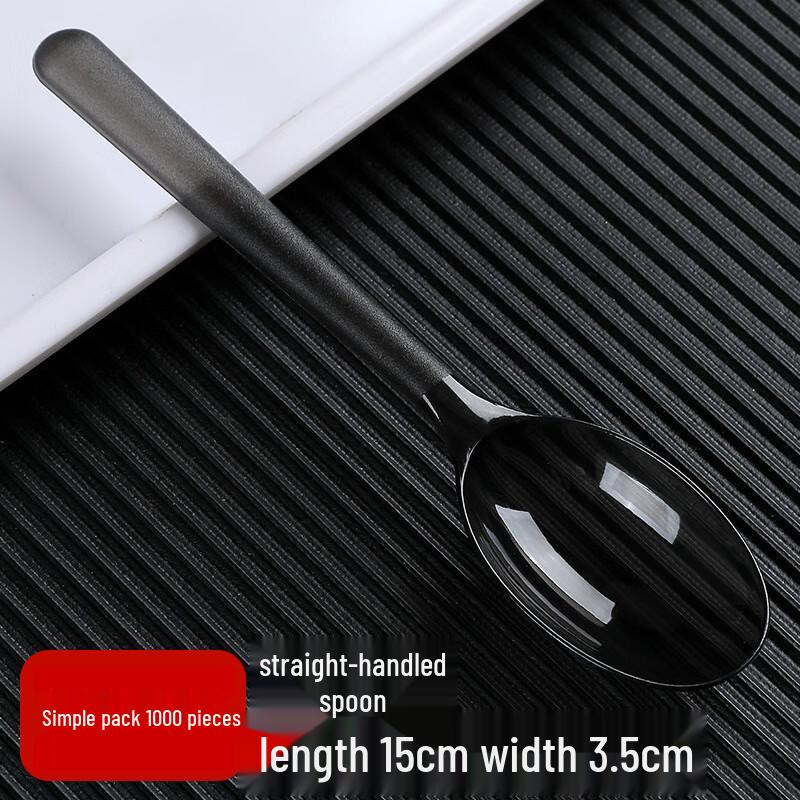 ZISIZ Thickened Plastic Disposable Soup Spoons