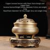 Copper-style Antique-style Household All-brass Incense Burner Ornament Coil Incense Three-legged Pure Brass Aroma Diffuser Base