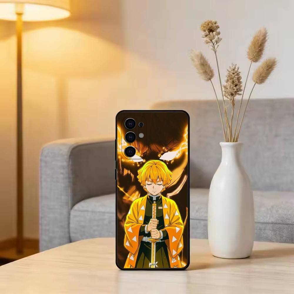 D-Demon S-Slayer Agatsuma Zenitsu Phone Case Black Silicone Soft For Samsung S25,S24,S21,S22,S23,S30,Ultra,S20,Plus,Fe,Lite