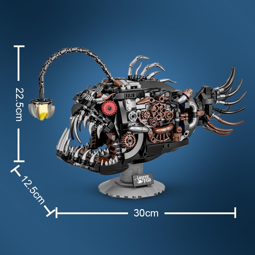 High-Quality 1038Pcs High-Quality Mechanical High-Quality Series High-Quality Lantern High-Quality Fish High-Quality Building High-Quality Blocks