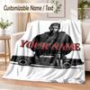 Kendrick Lamar Custom Name Flannel Throw Blanket Soft Warm for Sofa Bed Indoor Home Use