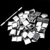 100Pcs Empty Eyeshadow Blush Makeup Pans Magnetic Tins Palette Square+Stick