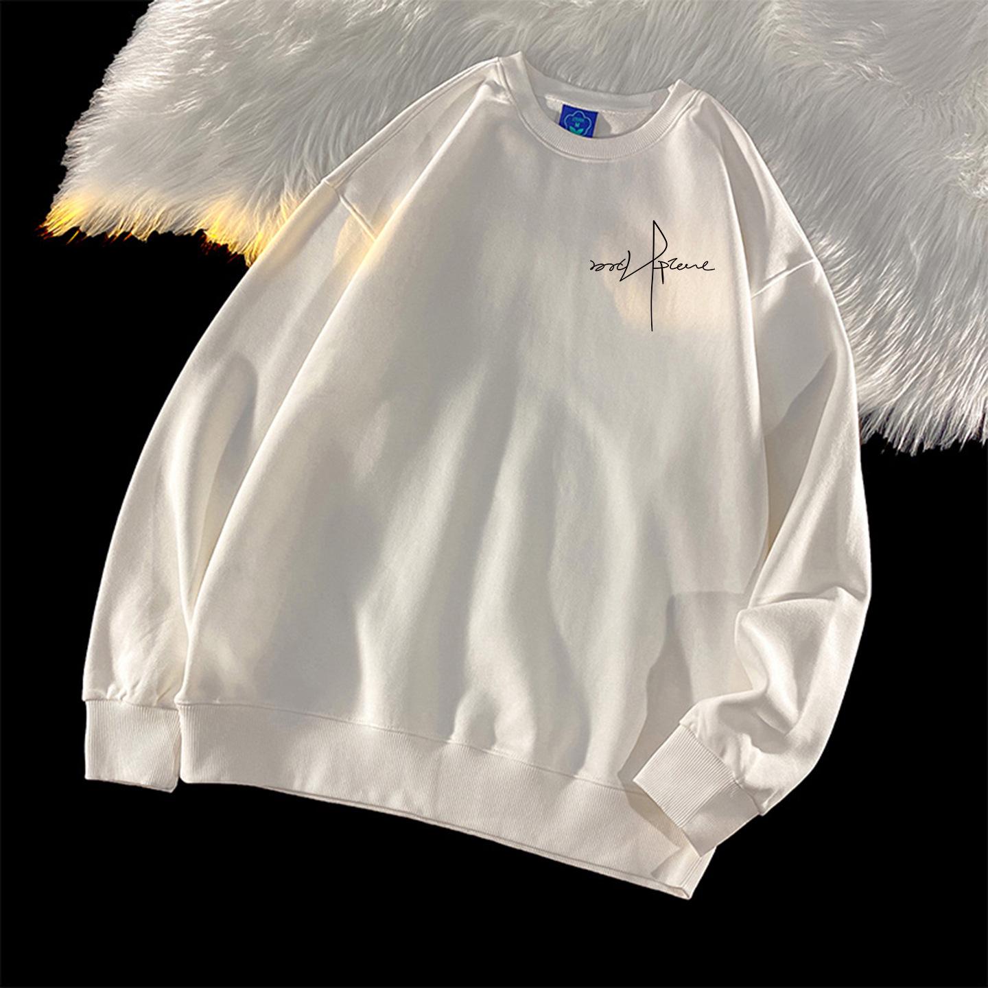 

Men s Autumn & Winter Thick Hooded Sweatshirt with Trendy Brand Letter Print - American Style Fashion for Young Adults. 5XL (190-220 lbs)