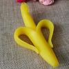 Orange High Quality Safety Eco-friendly Baby Teether Teething Rings Banana Silica Gel Toothbrush