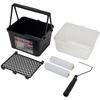 Asahipen Universal Paint Roller Set 5pcs with Tray, Container, Net, 2 Roller Refills, Water/Oil-Based