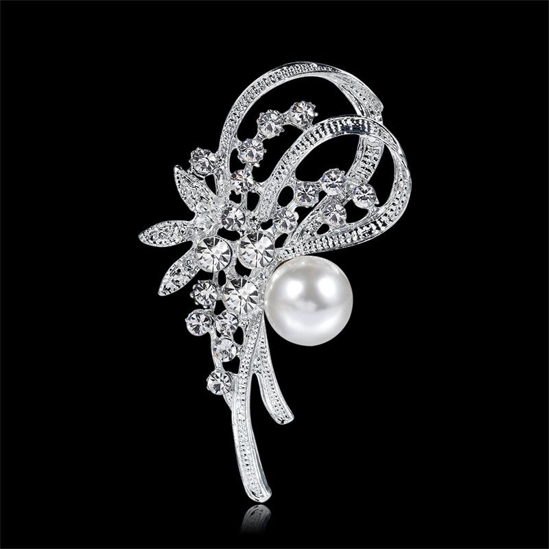 Elegant Narcissus Brooch Pearl-Embellished  Flower Pin For Clothing