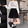 Women's High-Waist Corduroy A-Line Shorts - Autumn/Winter 2023 Collection: Slim, Retro, Casual Style