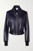 Stylish Women's New Navy Blue Genuine Lambskin Leather Jacket Biker Motorcycle