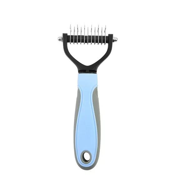 

Cat Hair Removal Comb Dog Hair Removal Brush Stainless Steel Double Sided Pet Grooming Brush Removing Tangles Cat Accessories