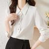 Navava Long Sleeve Shirt Wave Button Collar Nb2835