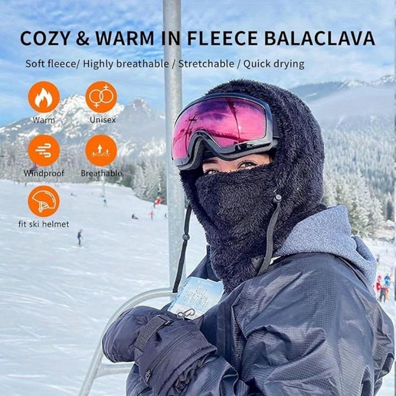 Passamontagna Invernale Maschera da Sci Antivento Termica Addensata Peluche Copri Viso Cappello con Cappuccio Anti-Freddo Sport all'Aperto Ciclismo Corsa Cappellino