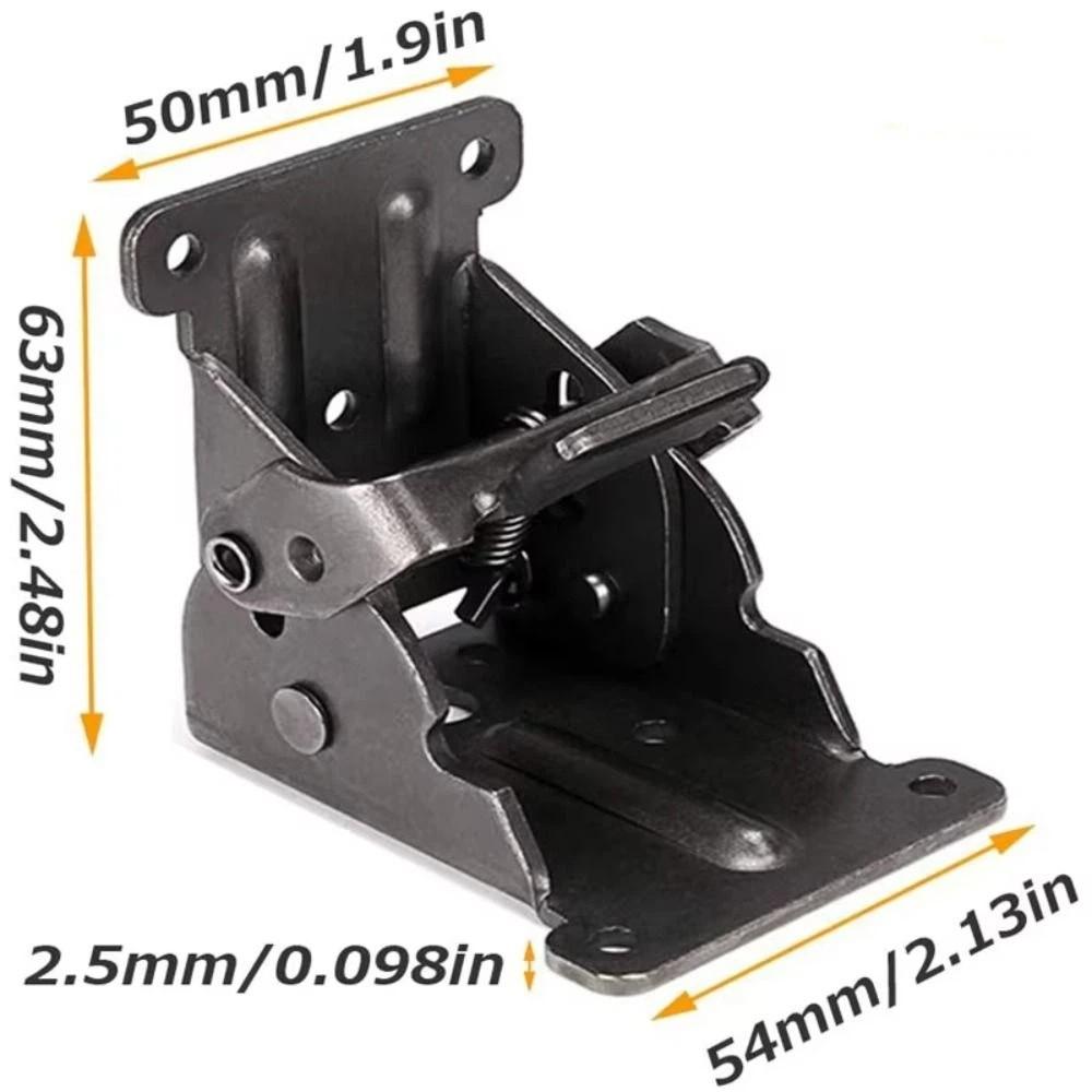 Steel Construction Self-Locking Hinge 90 Degree Folding Furniture Brackets Bed Leg Support