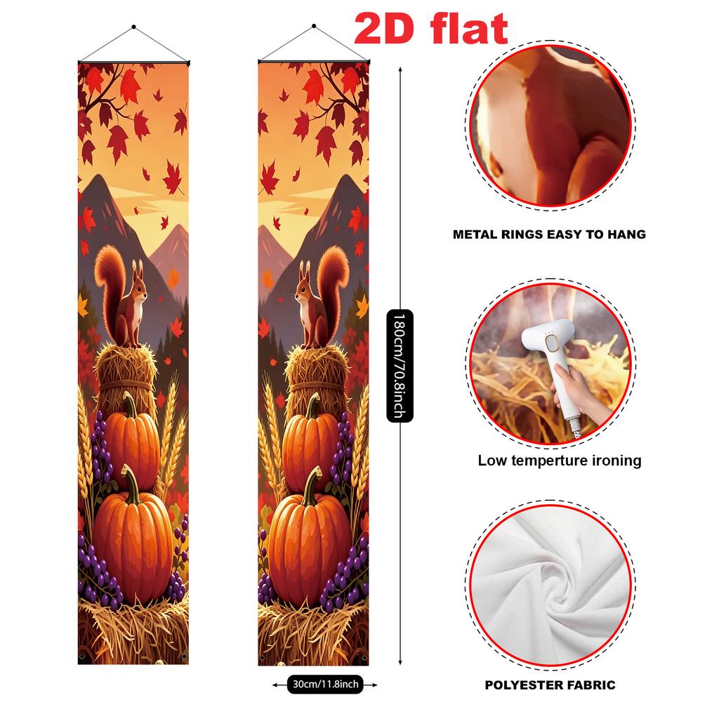 Door Couplet Banner 2pcs Thanksgiving Decor Traditional Home Entrance