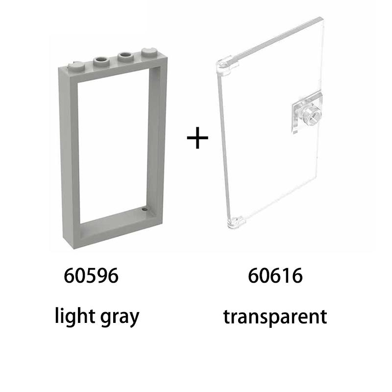 10pcs1x4x6 Door Frame Smart Window Compatible with 60596 60616 MOC Parts, Building Block Model Accessories, Children's Toys