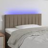 Vidaxl Bed Headboard with LED, Taupe, 100X5X78/88 Cm, Fabric