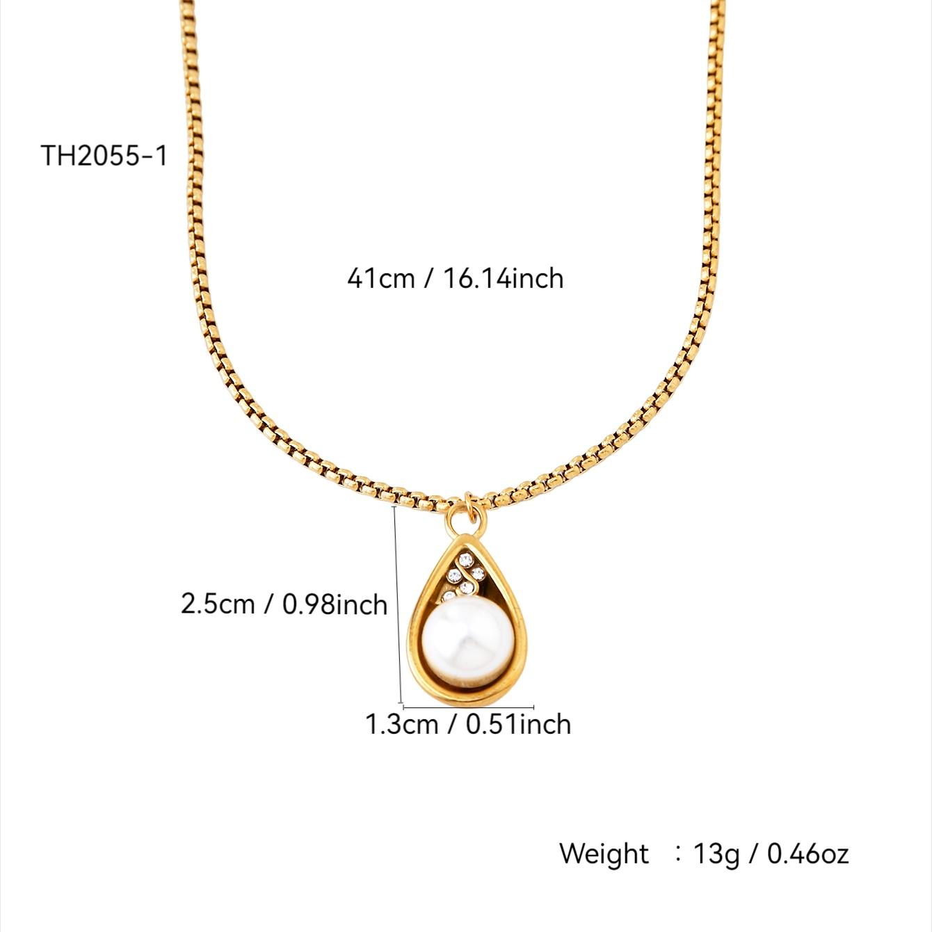 

Модный Универсальный Простой Легкий Роскошный Премиальный Ощущение Нержавеющая Сталь 18К Золотое Покрытие Инкрустированный Циркон Подвеска-Капля Ожерелье Женское