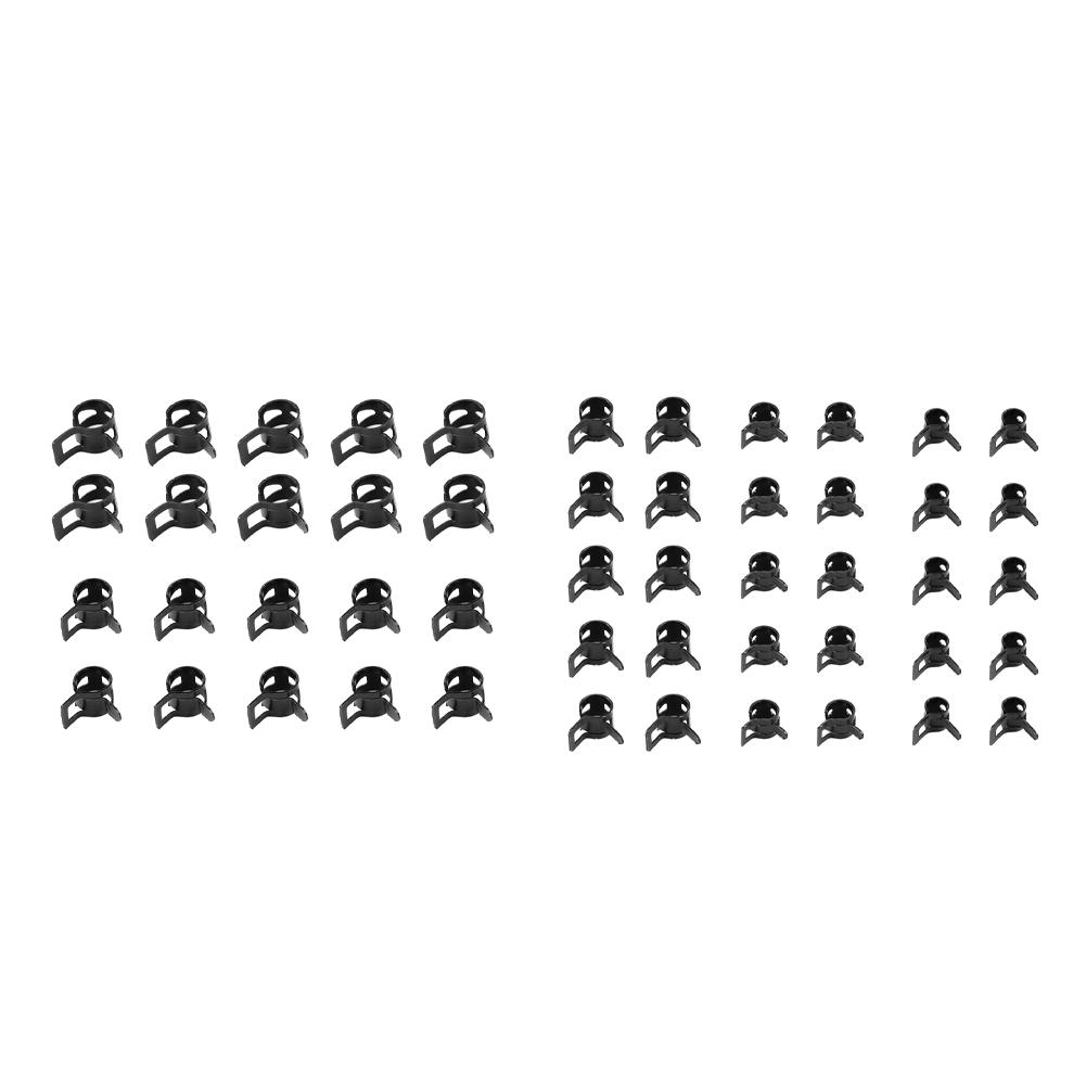 High Quality 50PCS Black Self Clamping Spring Hose Clips for Quick Setup