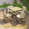Portable Folding Outdoor Table and Chair Set for Camping, Picnic, BBQ, and Cooking.