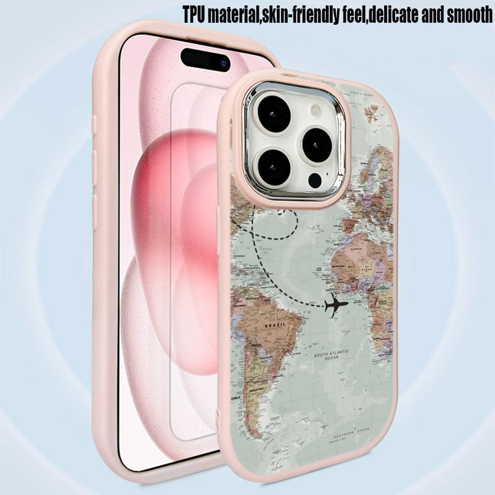 LZ24 Map airplane trajectory art Soft Phone Case for Samsung S24 Ultra S23 Plus S21 A16 A54 A34 A05 Infinix Hot 40 30 Lens Protection Shockproof Cover
