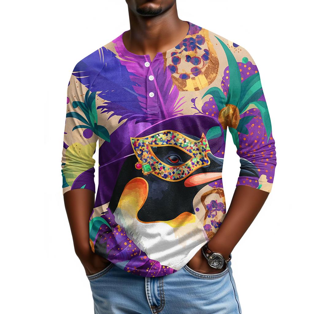 Men's Raglan Sleeve Three-quarter Sleeve Top