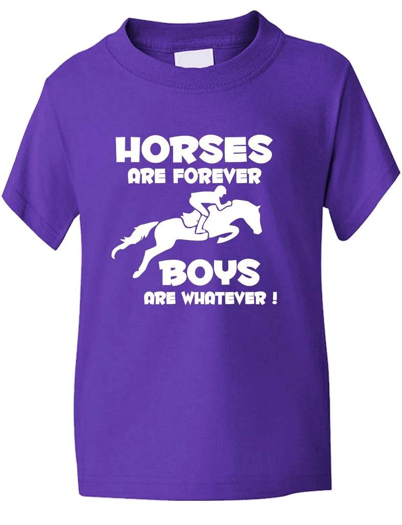Horses Are Forever Horse Pony Riding Girls Funny Kids T shirt Age 1-13